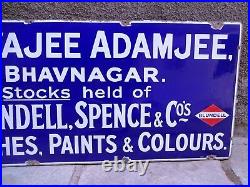 Vintage Porcelain Enamel Sign Blundell Spence & Co Varnishes Paints Colours Adv