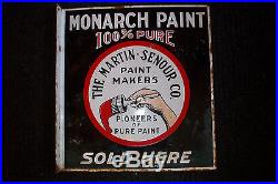 Vintage Porcelain Paint sign, Monarch Paint, The Martin-Senour Co
