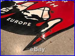 Vintage Porcelain Sherwin Williams Paint Sign Cover The Earth Africa Europe