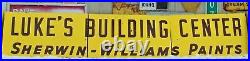 Vintage Porcelain Sign LUKES BUILDING BENTER SHERWIN WILLIAMS PAINTS 24' Idaho