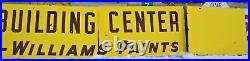 Vintage Porcelain Sign LUKES BUILDING BENTER SHERWIN WILLIAMS PAINTS 24' Idaho