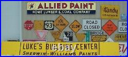 Vintage Porcelain Sign LUKES BUILDING BENTER SHERWIN WILLIAMS PAINTS 24' Idaho