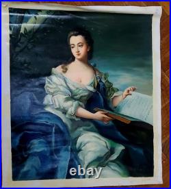 Vintage Portrait of a Beautiful Woman Signed and UNFRAMED Oil Painting