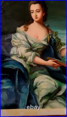 Vintage Portrait of a Beautiful Woman Signed and UNFRAMED Oil Painting