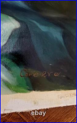 Vintage Portrait of a Beautiful Woman Signed and UNFRAMED Oil Painting