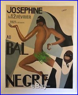 Vintage Poster Josephine Baker Au Bal Negra le 12 Février 1927 by Artist Caron