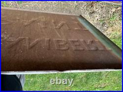 Vintage Pratt & Lambert Paint Painted Steel Sign 58 x 34 Beautiful Thick Metal