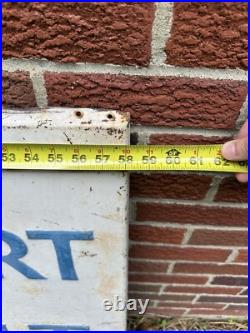 Vintage Pratt & Lambert Paint Painted Steel Sign 58 x 34 Beautiful Thick Metal