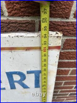 Vintage Pratt & Lambert Paint Painted Steel Sign 58 x 34 Beautiful Thick Metal