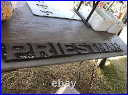 Vintage Priestman Painted Cast Metal Industrial Sign Builder Plate Machinery