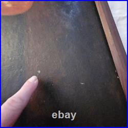 Vintage Primitive Folk Art Signed Still Life Fruit Helen Thornsberry Realism