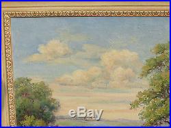 Vintage Quality Old Oil Painting Signed L Spencer Texas Bluebonnets Hill Country