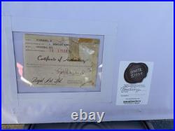 Vintage R. Birchard Original Oil Painting Spanish Town Signed, Framed, COA