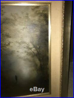 Vintage Rare Antique Mitsuzo Shimizu Original Signed Oil Painting Japanese Art