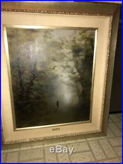 Vintage Rare Antique Mitsuzo Shimizu Original Signed Oil Painting Japanese Art