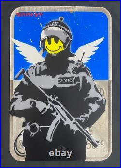Vintage Rare Banksy Original spray stencil Street Sign Painting 2009