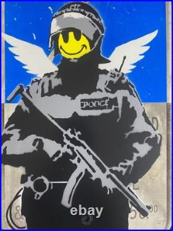 Vintage Rare Banksy Original spray stencil Street Sign Painting 2009