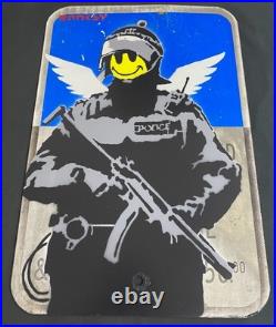Vintage Rare Banksy Original spray stencil Street Sign Painting 2009