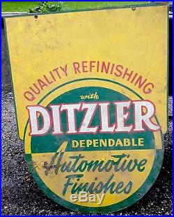 Vintage Rare Ditzler Auto Paint Sign