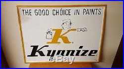 Vintage Rare Kyanize Paint Metal Sign 1969