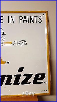 Vintage Rare Kyanize Paint Metal Sign 1969