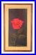 Vintage Red Rose Floral Oil Painting Signed Illegible