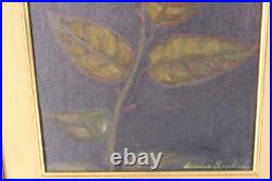 Vintage Red Rose Floral Oil Painting Signed Illegible