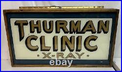 Vintage Restored Distressed Hand Painted X-Ray Advertisement Sign Rare Tested