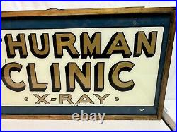 Vintage Restored Distressed Hand Painted X-Ray Advertisement Sign Rare Tested