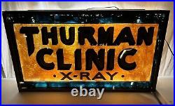 Vintage Restored Distressed Hand Painted X-Ray Advertisement Sign Rare Tested