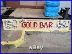 Vintage Retro Fairground Sign Amusements Gold Bar Hand Painted Display Decor Old