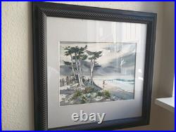 Vintage Robert Landry Watercolor, Original, Signed, Framed 19X19