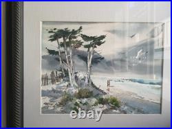 Vintage Robert Landry Watercolor, Original, Signed, Framed 19X19