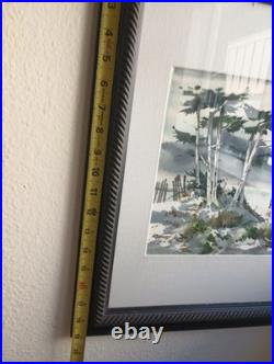 Vintage Robert Landry Watercolor, Original, Signed, Framed 19X19