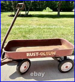 Vintage Rust-Oleum Paint Store SIGN & WAGON Display Set Rustoleum Double Sided