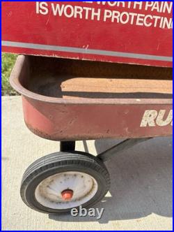 Vintage Rust-Oleum Paint Store SIGN & WAGON Display Set Rustoleum Double Sided