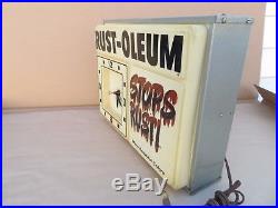 Vintage Rust-Oleum Spray Paint Can Hardware Store Lighted Sign Clock Graffiti