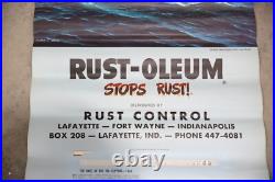 Vintage Rust-oleum spray paint Can Advertising Calendar Sailboat ship 1967 sign