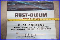 Vintage Rust-oleum spray paint Can Advertising Calendar Sailboat ship 1967 sign