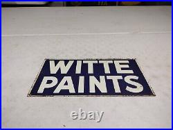 Vintage SST Witte Paints Tin Tacker Sign 16x8.5