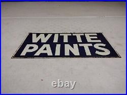 Vintage SST Witte Paints Tin Tacker Sign 16x8.5
