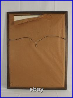 Vintage Sad Clown Pastel Painting On Paper Signed N J Hewitt