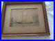 Vintage Sailboat Watercolor Painting Signed By Whitney Myron Hubbard 9x 11