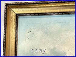 Vintage Seascape Art Painting On Canvas Signed Framed