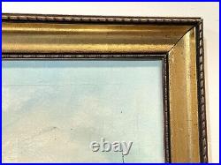 Vintage Seascape Art Painting On Canvas Signed Framed