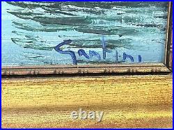 Vintage Seascape Art Painting On Canvas Signed Framed