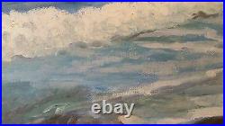 Vintage Seascape Oil on Board 1956 Ocean Scene Signed Coman Atlantic Painting