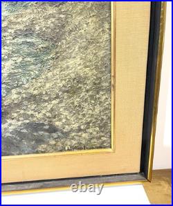 Vintage Seascape Painting On Canvas And Framed Signed
