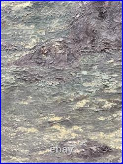 Vintage Seascape Painting On Canvas And Framed Signed