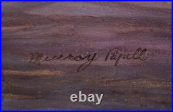 Vintage Seascape Tonalist Oil Painting Long Island Sound Sunset Sailboats Signed